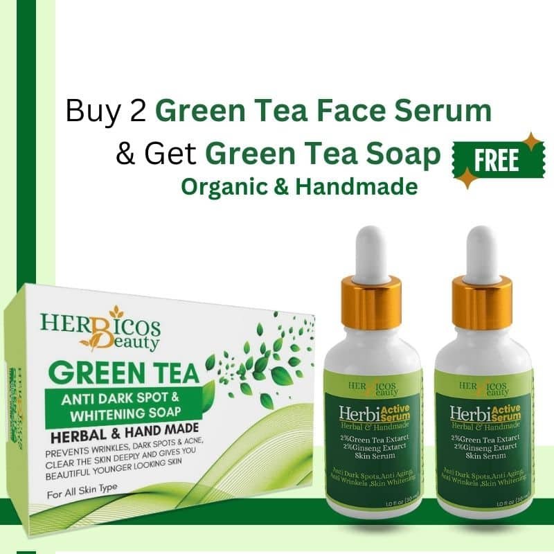 2 Green Tea Face Serum & Get Green Tea Soap Free