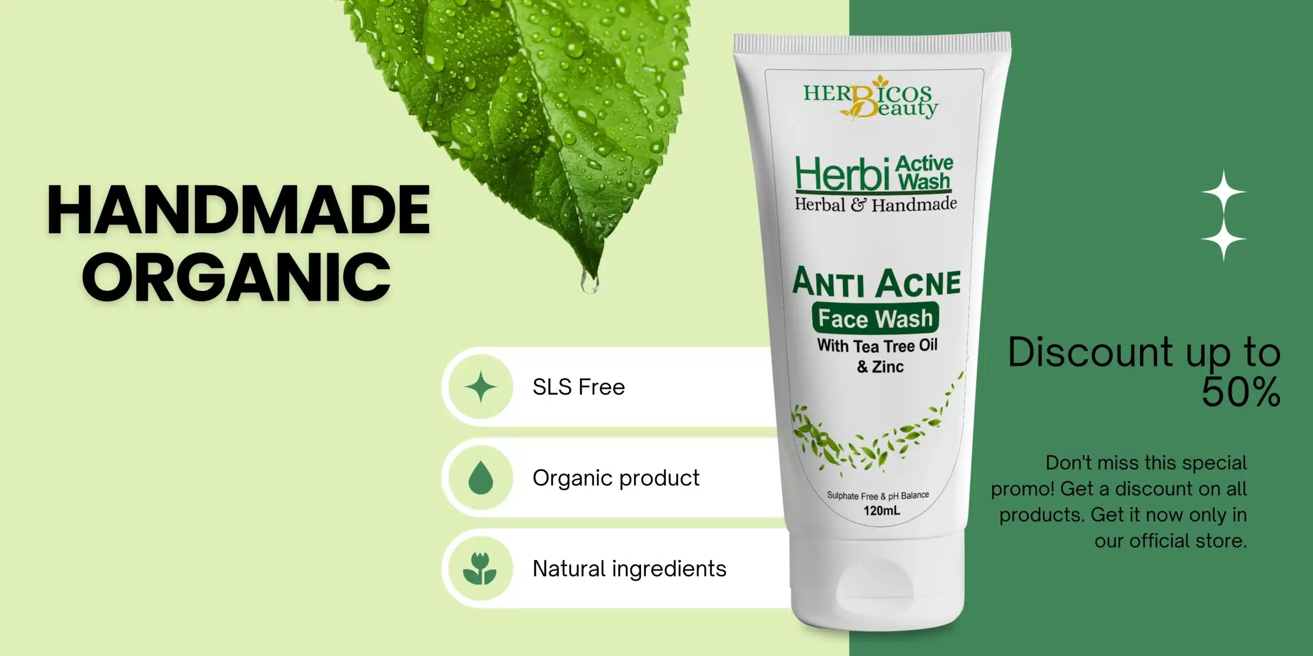 handmade Anti acne face wash